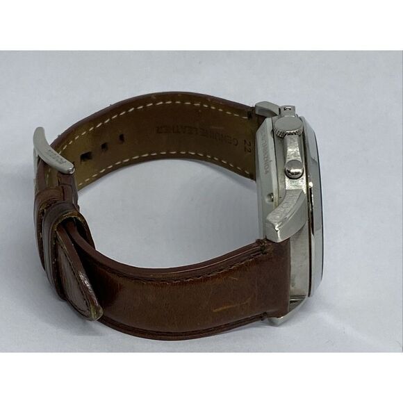 Fossil NDW1 Unisex Brown Leather Silver Stainless Steel Analog Dial WatcH JK6 - Picture 12 of 12